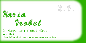 maria vrobel business card
